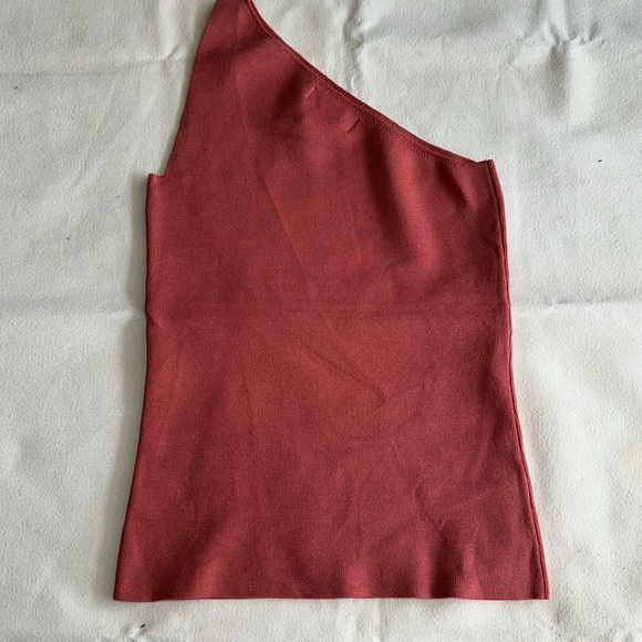 Banana Republic Stretch One Shoulder Fitting Top Size XS Silk - Picture 10 of 11